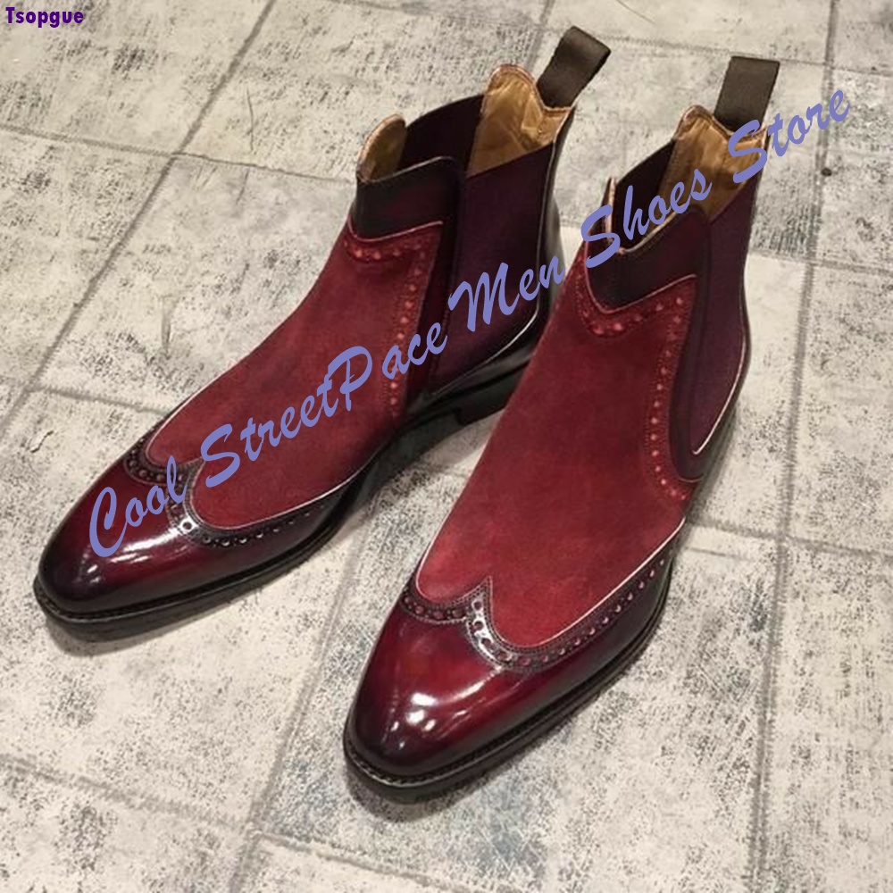 Leather Shoe Polish - Erkekler için Vintage Kırmızı İki Tonlu