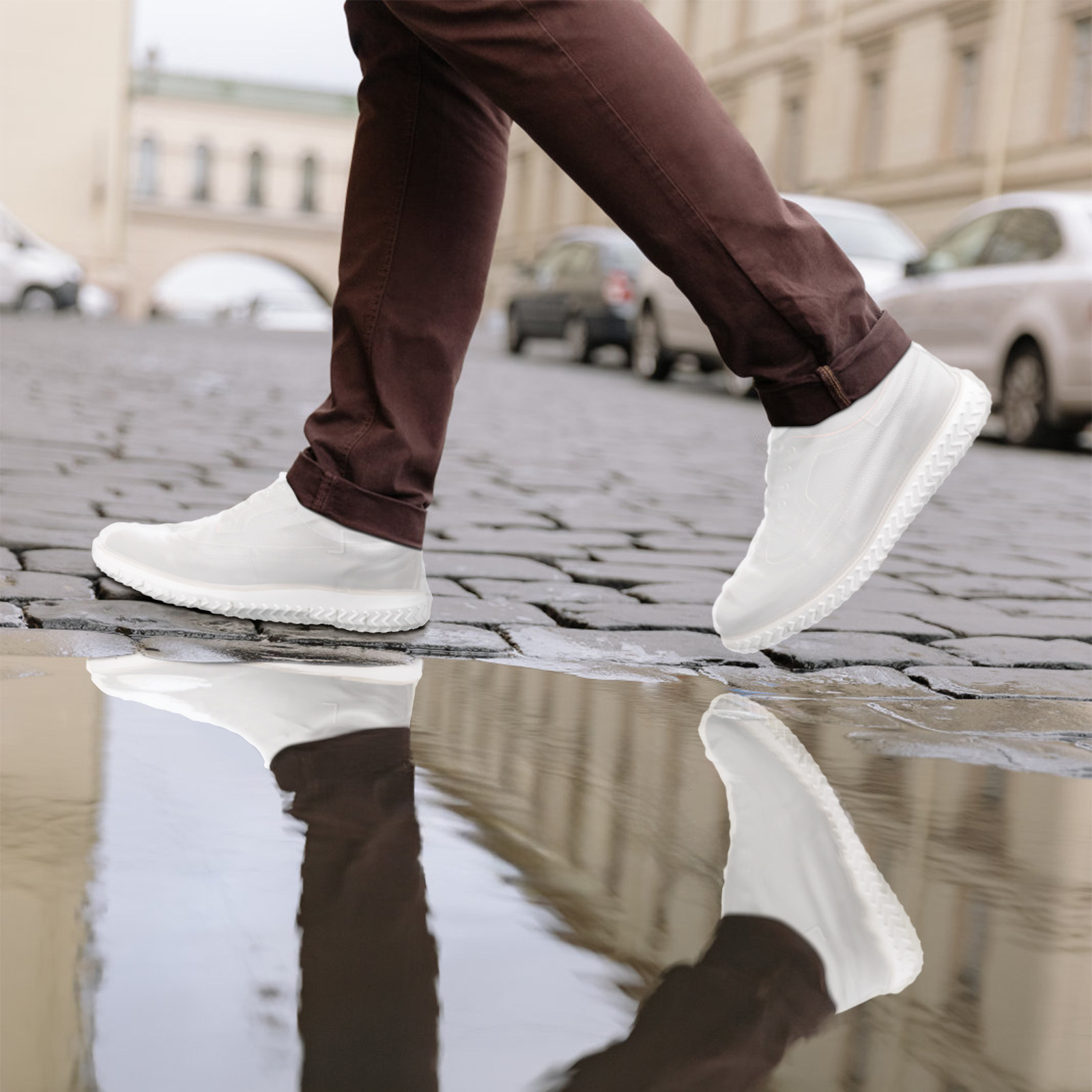 Sneaker Protector - 2 Çift Beyaz, L Beden, Su